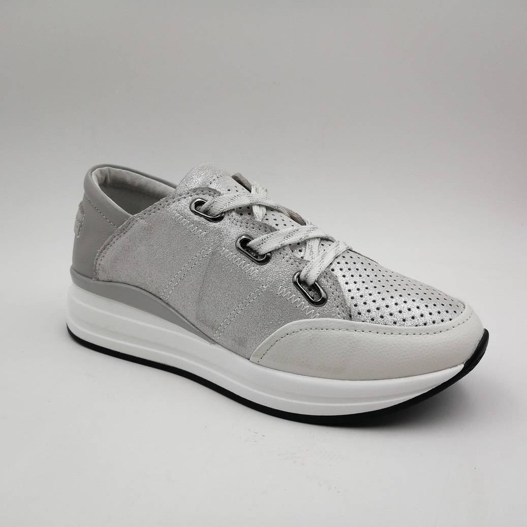 Custom Wholesale Genuine Leather Women's Leather Sneakers Latest Summer Leather Sports Shoes
