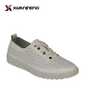 Popular Ladies Action Leather Flat Shoes